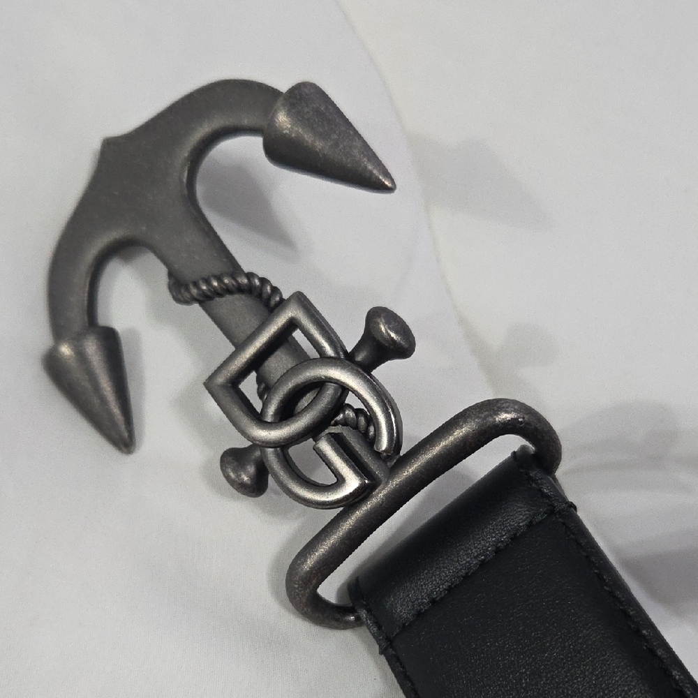 Dolce & Gabbana Black Anchor Buckle Belt - Picture 2 of 14